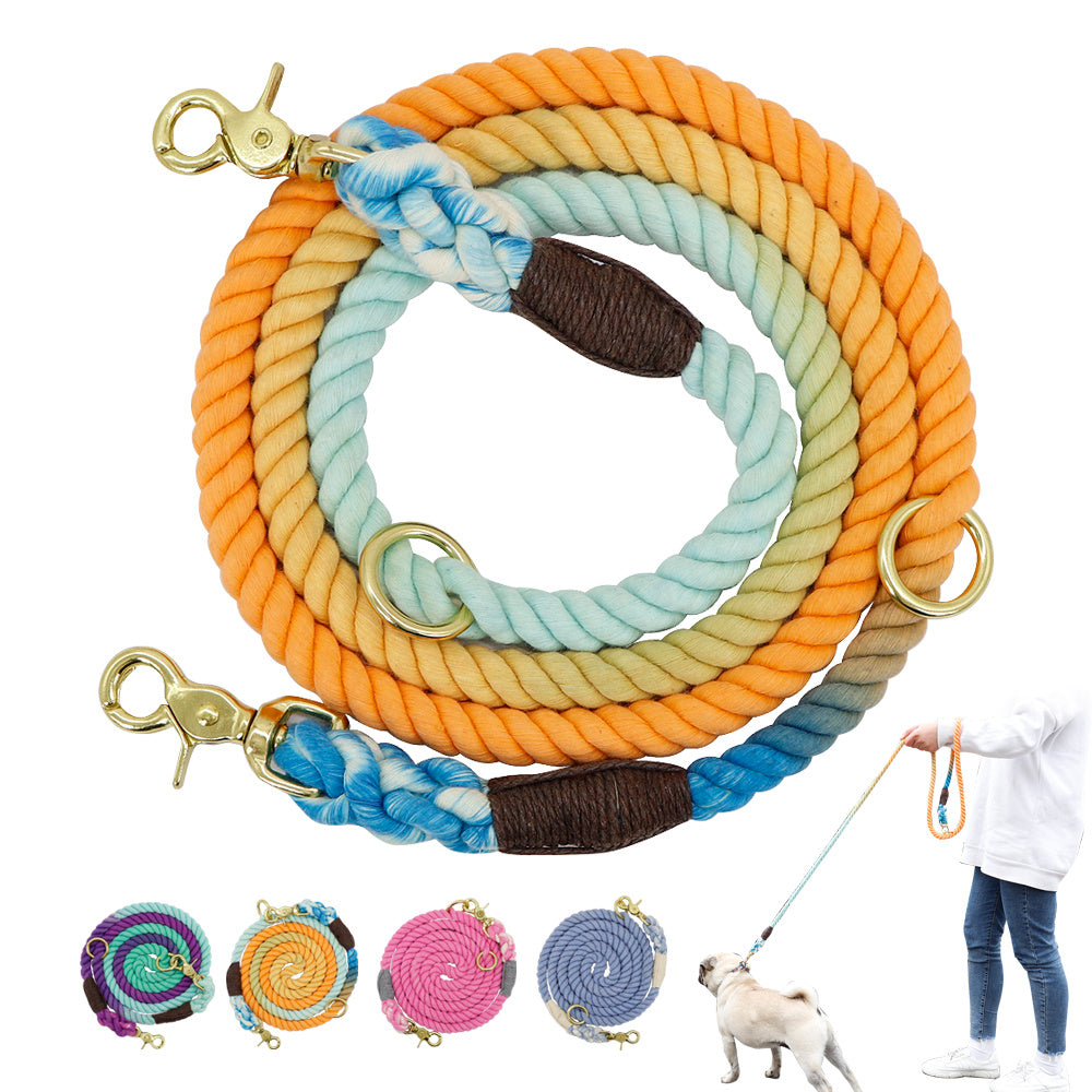Gradient Color Pet Accessories Leashes