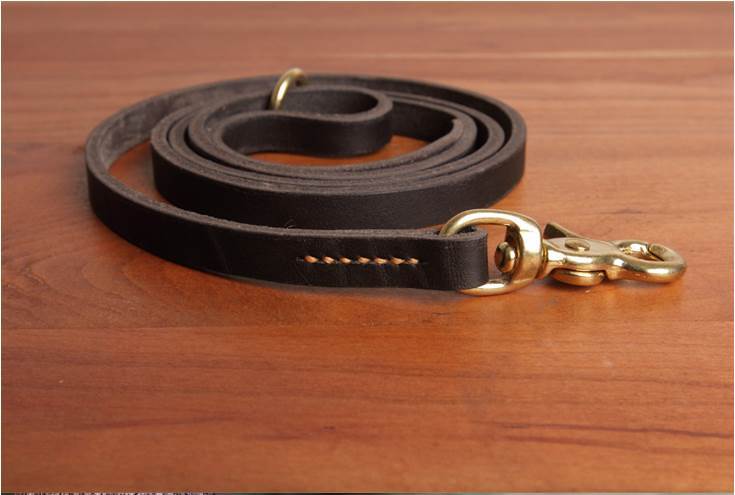 Cowhide Chain Competition Elastic Leash